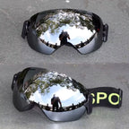 Gafas de esquí UV400 antivaho color plata